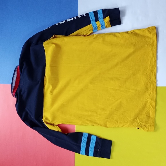 Tommy Hilfiger Denim Patched Big Print Long Sleeve T-Shirt Yellow - Picture 11 of 11